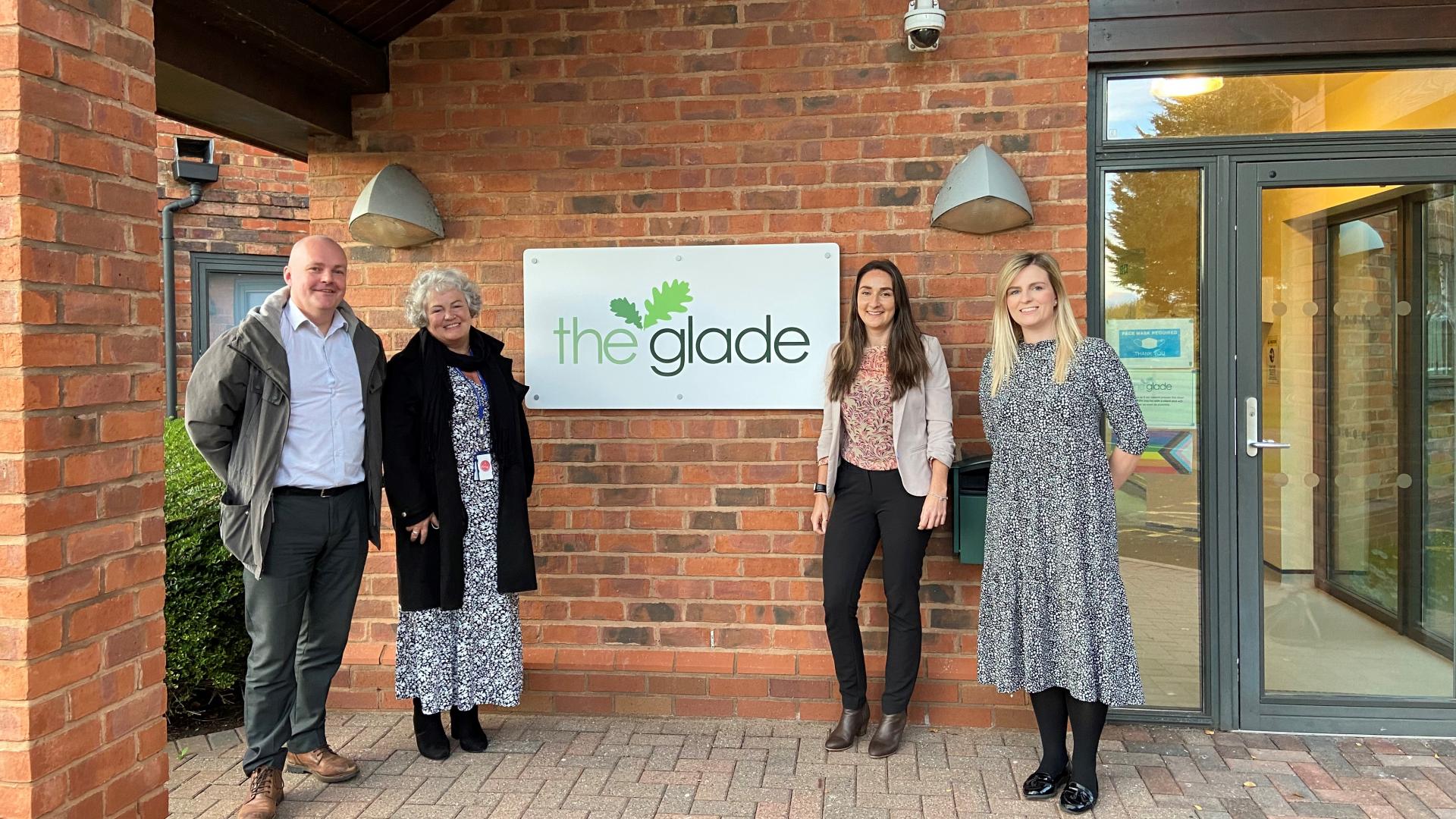 People outside The Glades referral centre