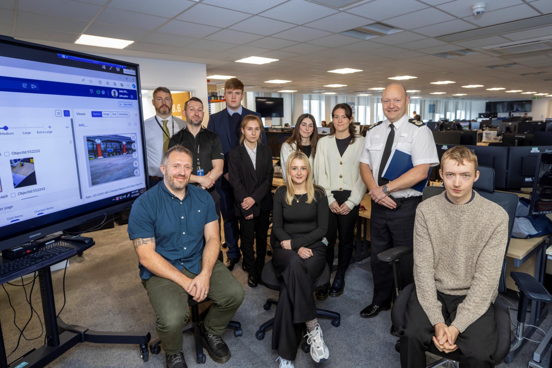 Team of digital forensic apprentices in West Mids Police